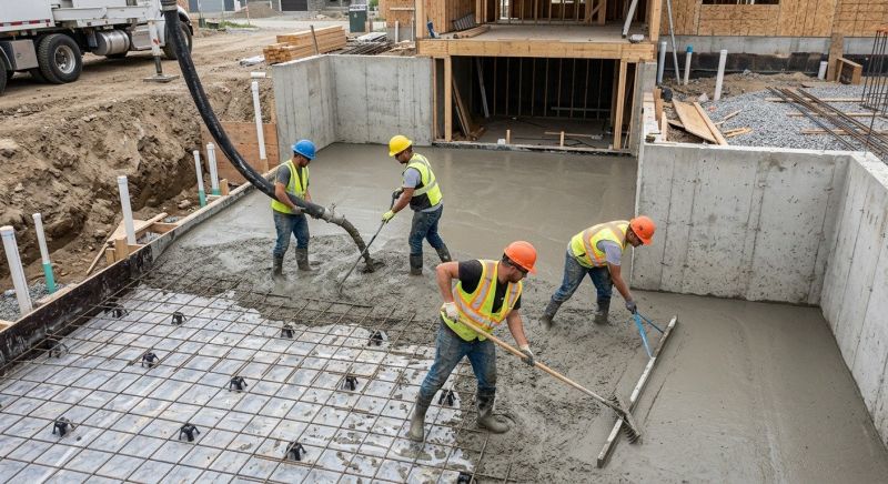 Basement Concrete Installation in Farmington, CT