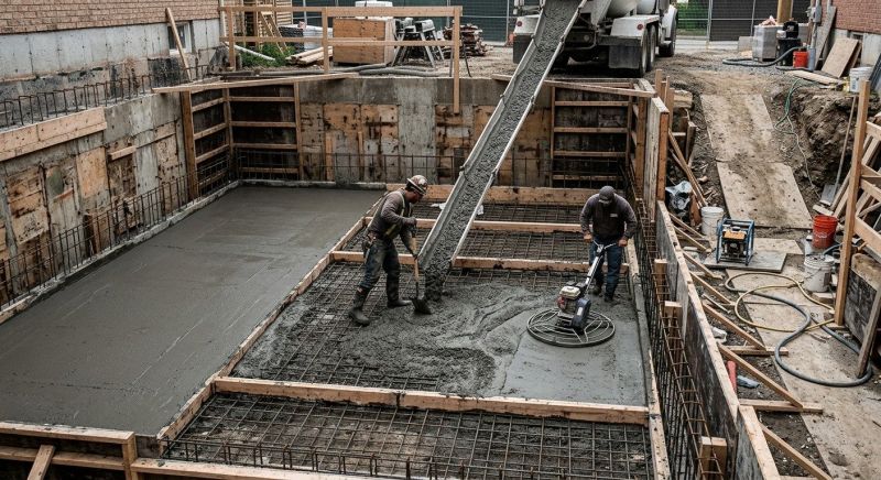 Basement Concrete Installation in Harwinton, CT