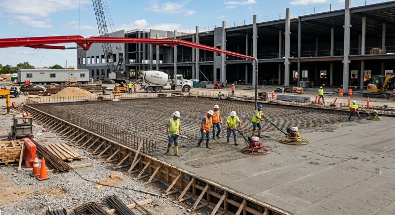 Commercial Slab Construction in Middletown, CT