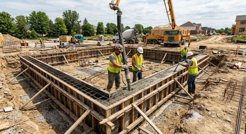 Concrete Foundation Pouring in Bristol, CT