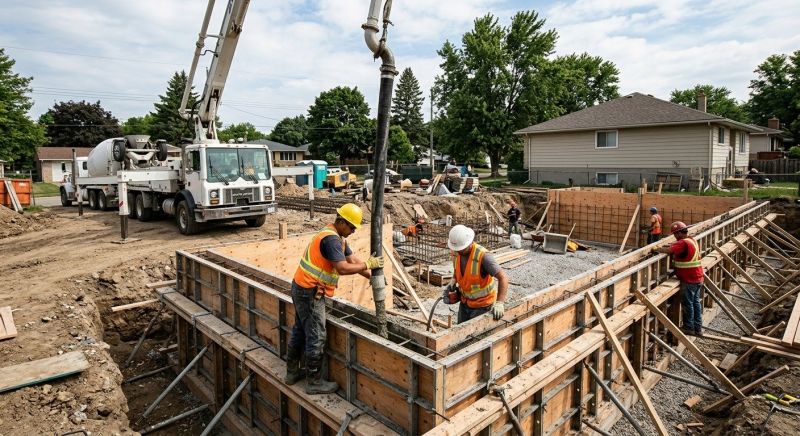 Foundation Wall Pouring in Berlin, CT