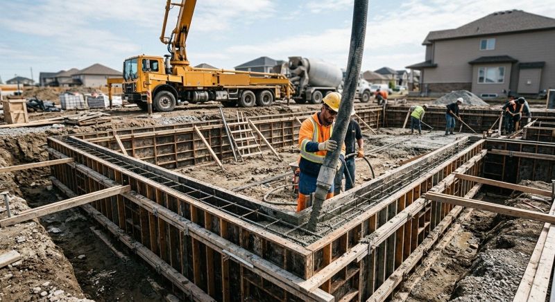 Foundation Wall Pouring in Derby, CT